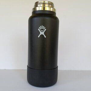 *NO LID* HydroFlask REPLACEMENT Wide Mouth 32 oz + Silicone Bottom Black